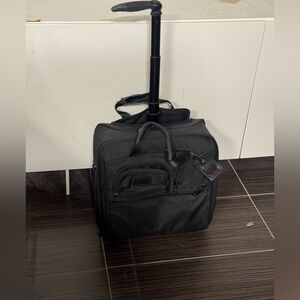 TUMI Black Rolling Briefcase Carry-On Bag